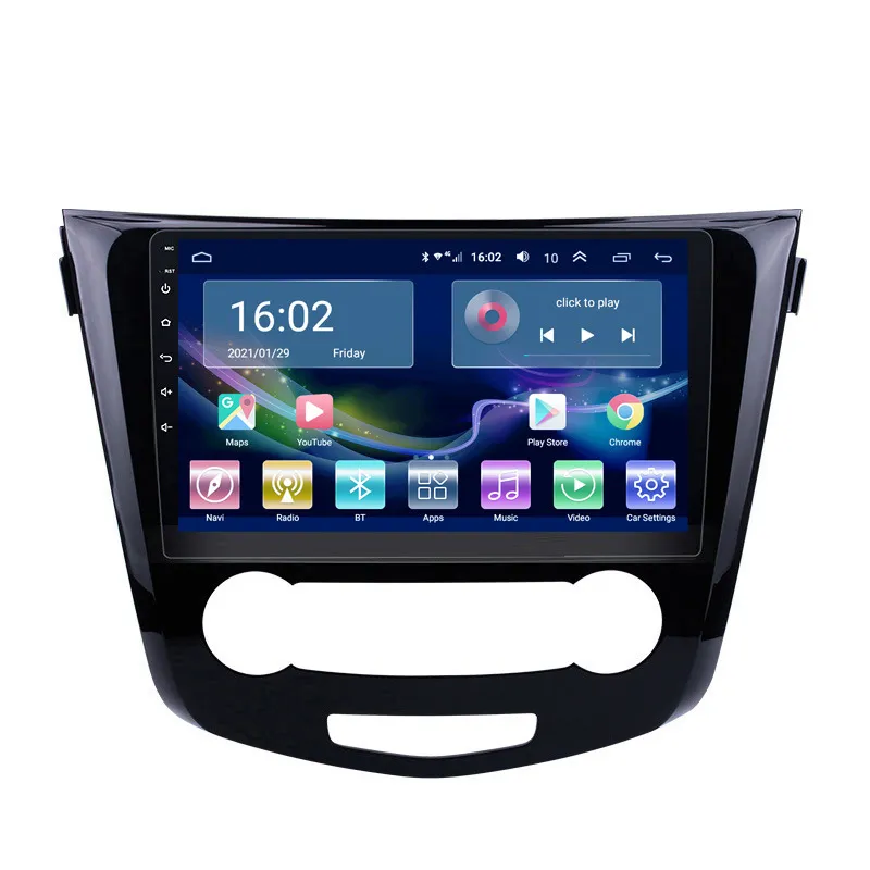 Voiture Android GPS Navigation Vidéo Radio Auto Multimédia pour NISSAN QASHQAI 2013-2016 Lecteur 9 pouces