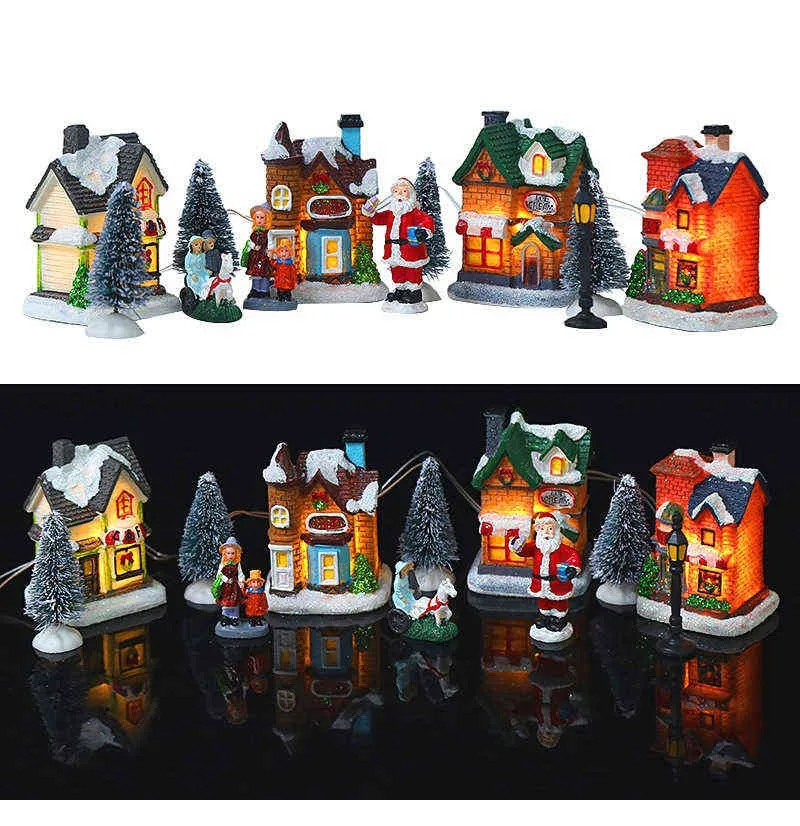 Christmas Led Scene LED Christmas Village Scene Set: Resin Snow Village... From Dou08, $19. ...