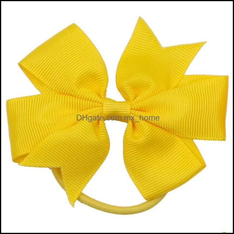 Ponytail Bobbles Hair Band Bow Ribbon Girls School Accessories