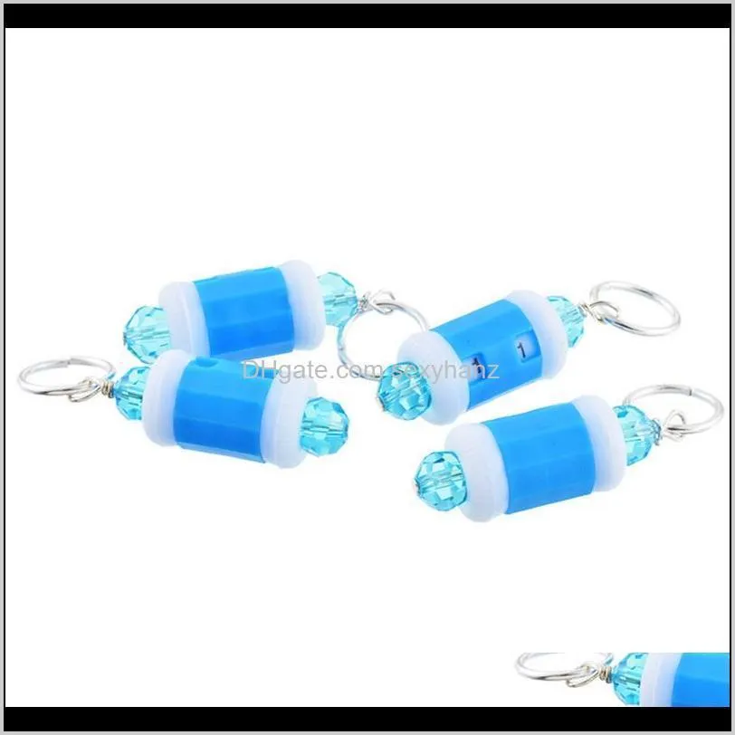 hoomall 4pcs plastic row counter ring blue beaded stitch marker for hand knitting crochet yarn stitch diy sewing accessory 10mm1