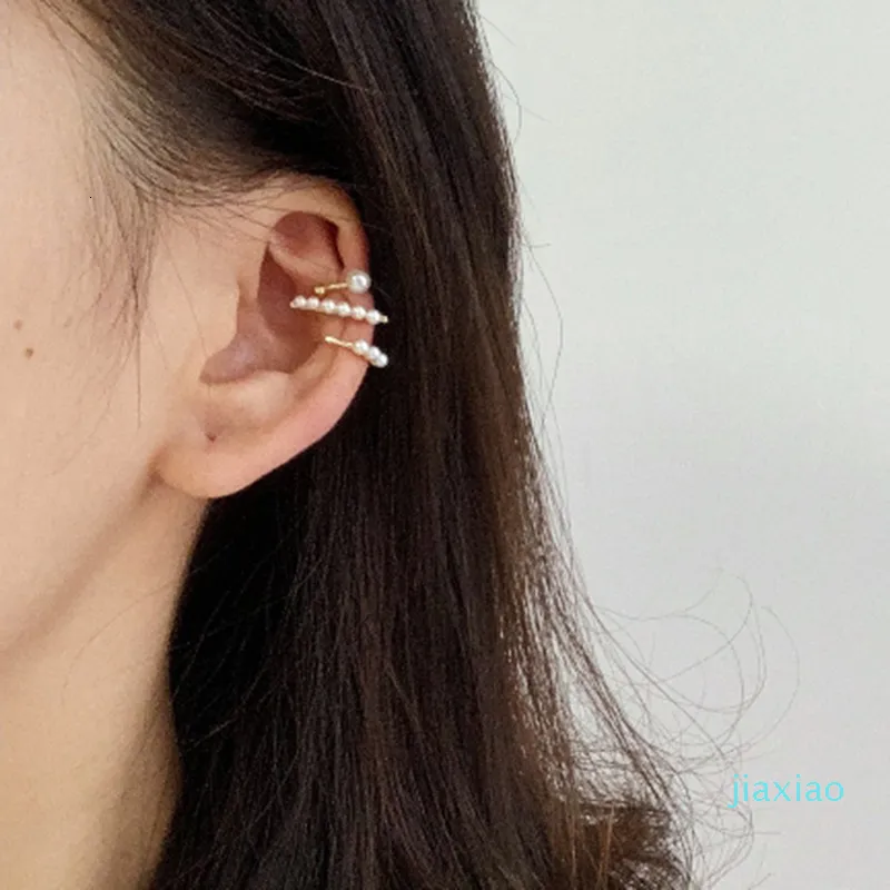 Ez2294 mode tillbehör temperament liten pärla geometri ingen hål öron clip örhängen kvinnlig