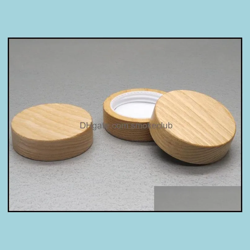 Frosted Glass cream Jar 105pcs*30g 112pcs*50g Wooden Cap Wood Lid Glass Jar Cosmetics Cream Packing Container SN2937