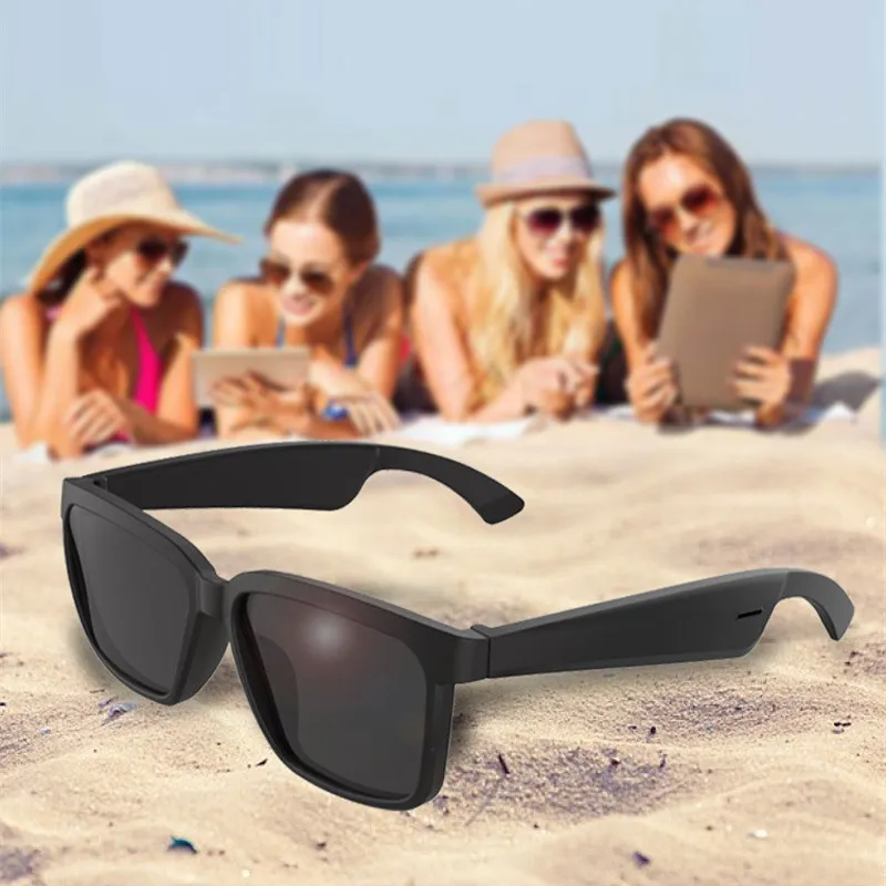 Smart Audio Bluetooth Lunettes de soleil BT5.0 Assistance Appel téléphonique Musique gratuite Écouteurs Bluetooth sans fil Contrôle Oreille ouverte Lunettes de soleil polarisées Smart Health