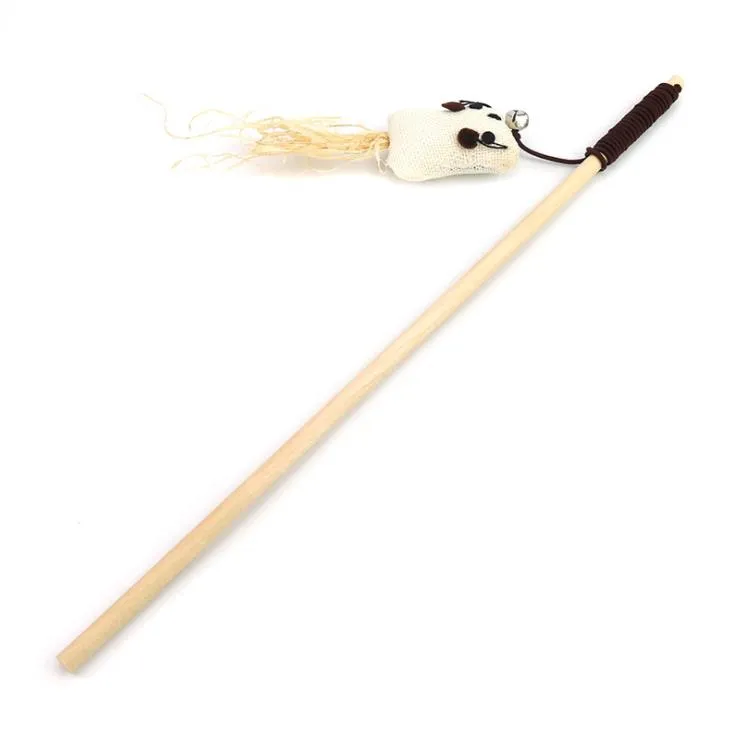 Pet Cat Toy Cute Design Bird Feather Dog Toy Cat Tease Wooden Stick Toy For Cats Products