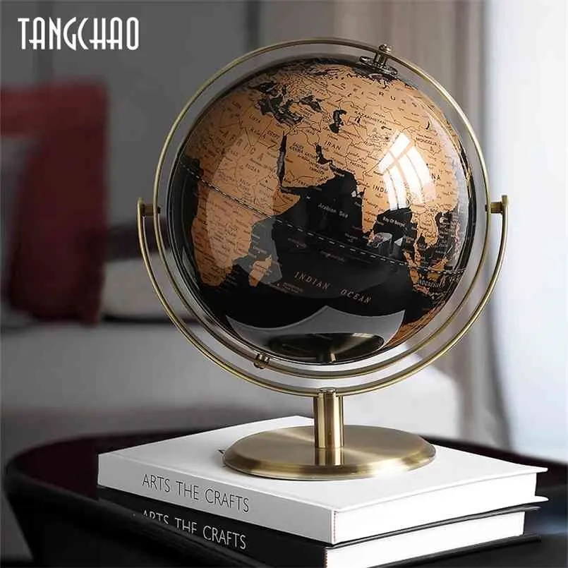 Home Decor World Globe Retro Map Office Accessories Desk Ornaments Geography Kids Education ation 210924