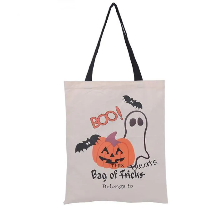 Sacos de Presente de Festa de Halloween Grande Algodão Canvas Bag Saco 6 Estilos Aranha do Diabo Aranha Impresso-Bruxas Doces Presentes Sn4200