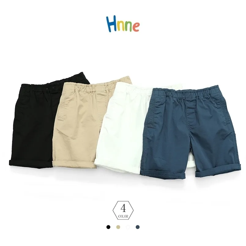 Hnne Summer Elastic Waist Shorts Children Solid Color Unisex Boys Girls Short High Quality Brand Clothing HJ150322 210723