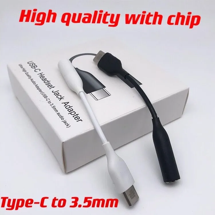 Type-C USB-C Męski do 3.5mm Kable słuchawkowe Adapter Aux Audio Female Jack dla Samsung Note 10 20 Plus z Chip