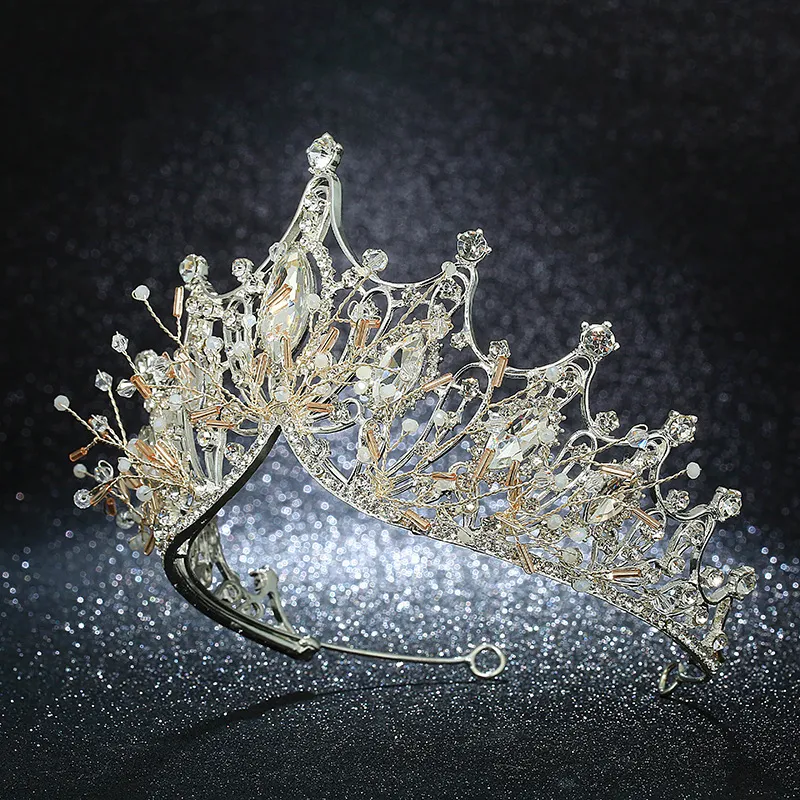 世界的に Gold Crystal Lagu Tiara Lagu Tiara Vintage Queen Princess ヘアアクセサリー