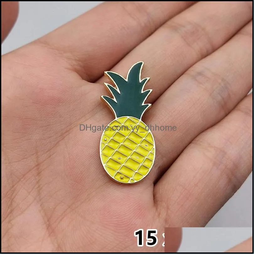 Pins, Brooches Pineapple Carrot Enamel Cartoon Pins Badges Bags Metal Pin Fashion Jewelry Gifts Cute Kids Brooch DIY Clothes Backpack