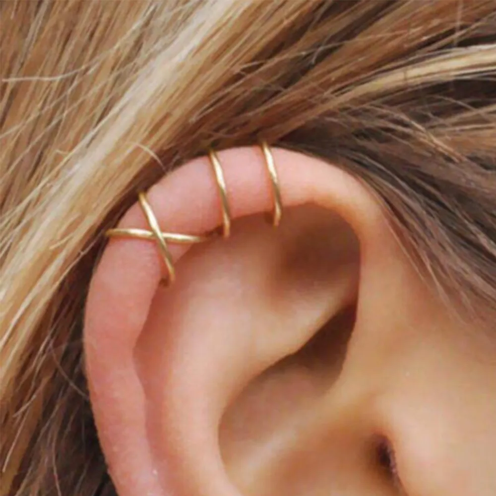 Ear Cuffs Style Diamond Earring For Her, Wight Diamonds, 925 Sterling  Silver | eBay