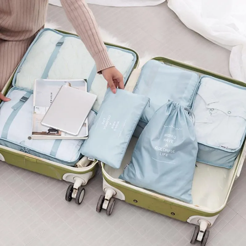 Ensemble de 6 sacs de rangement pour bagages - Sac de voyage