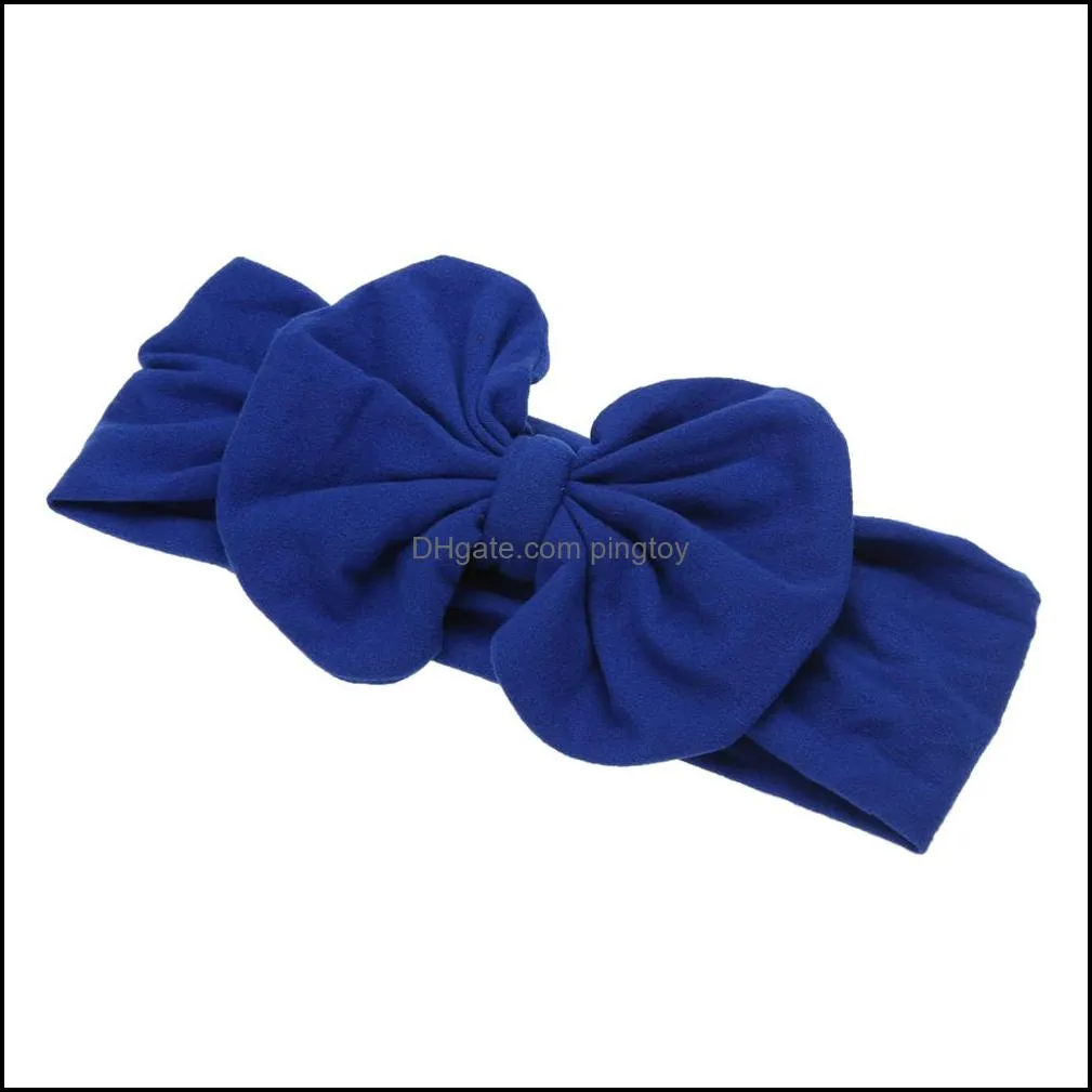 Solid Color Baby Headband Kids Girls Beautiful Bowknot Headband Cute Stretchable Headwear Hairband