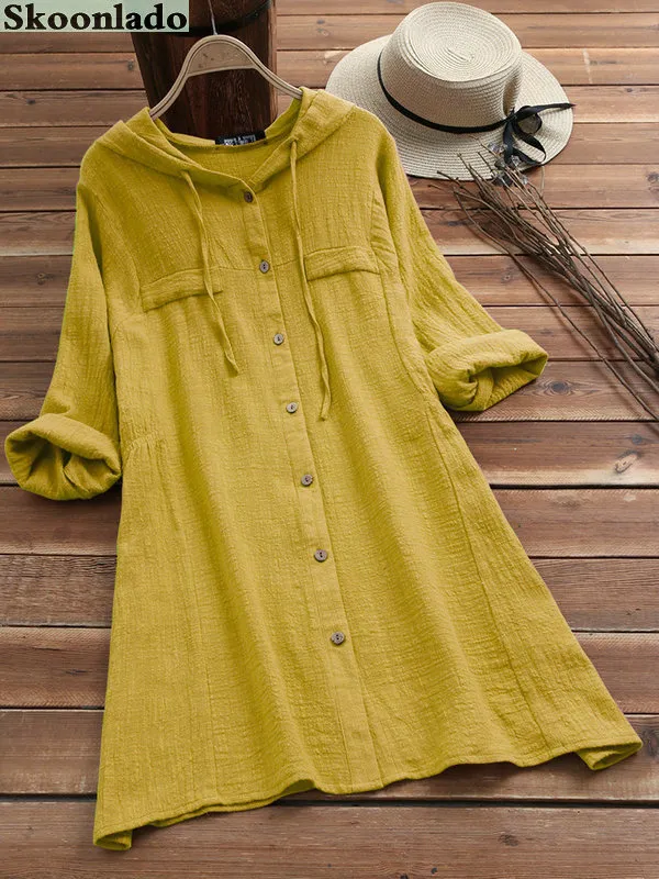 Newest Cotton Linen Womens Dresses S 5XL Sizes, Casual Yellow Hoodie Women  Clothes With Original Design Hot Sale! From Long005, $13.93