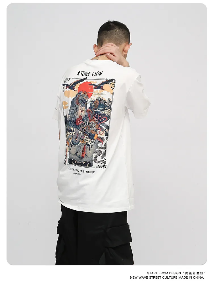 Risparmia alla grande su Camicie Per Coppia Stampata Da Cartone Animato T  Shirt Di Coppia Di Cotone Da Stampa In Stile Cinese, Top Maniche Corta In 