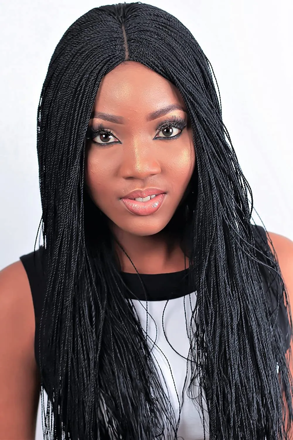 22 Inches Box Braided Braids Synthetic Wig Simulation Human HairB Braiding Wigs For Black Women B1105