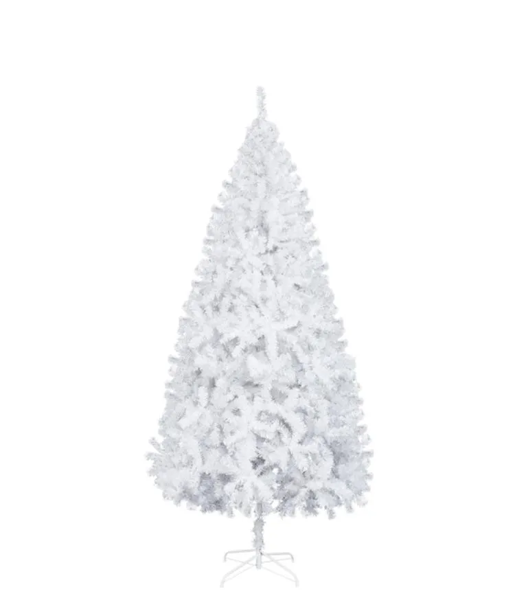 حديقة ديكورات 7ft الحديد الساق شجرة عيد الميلاد بيضاء مع 950 فروع