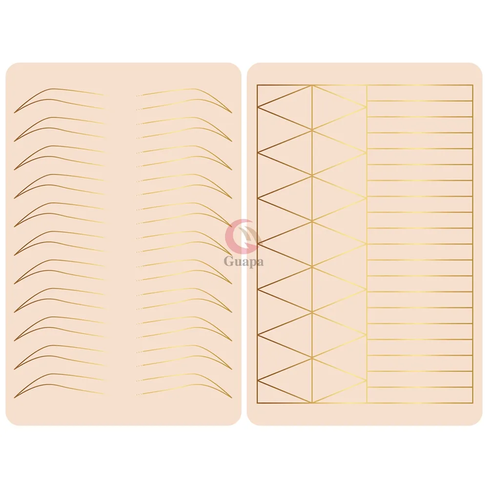 Newest Design Ombre Powder 2 Sided Skin Silicone Tattoo Practice Skin Pink thickness for PMU Tattoo and Microblading Training
