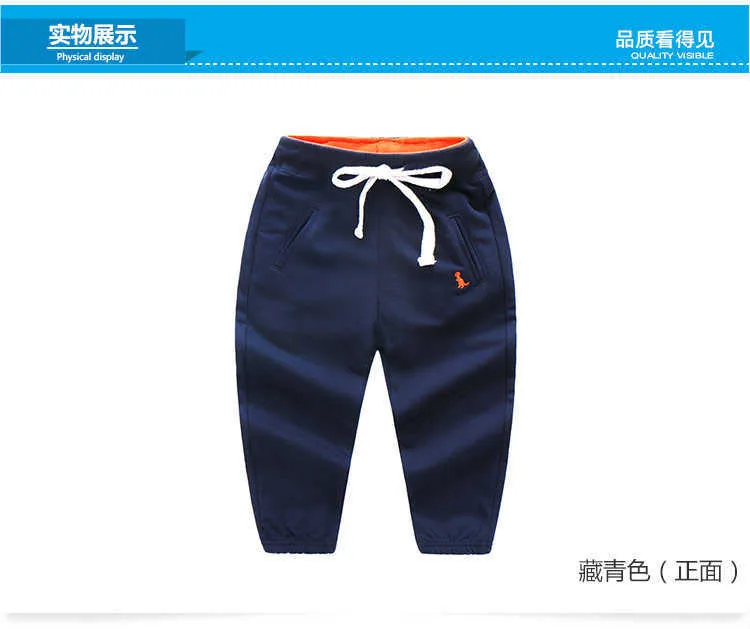  Spring Autumn Casual 2 3 4 5 6 7 8 9 10 Years Solid Color Cotton Drawstring Child Baby Kids Boys Sports Long Trousers Pants (11)