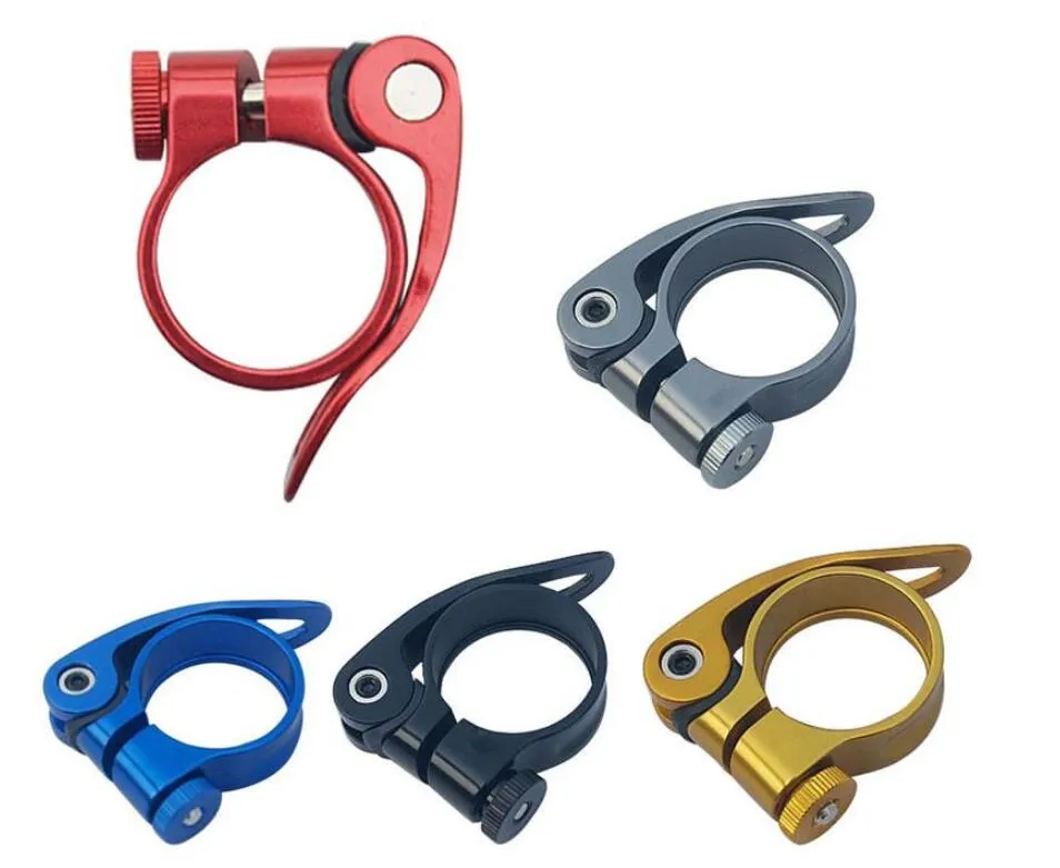 Cykeltäte Post Clamp Tube Clip Quick Release Aluminium Alloy MTB Seatpost Parts Accessorie 28,6mm / 31,8mm / 34,9 mm