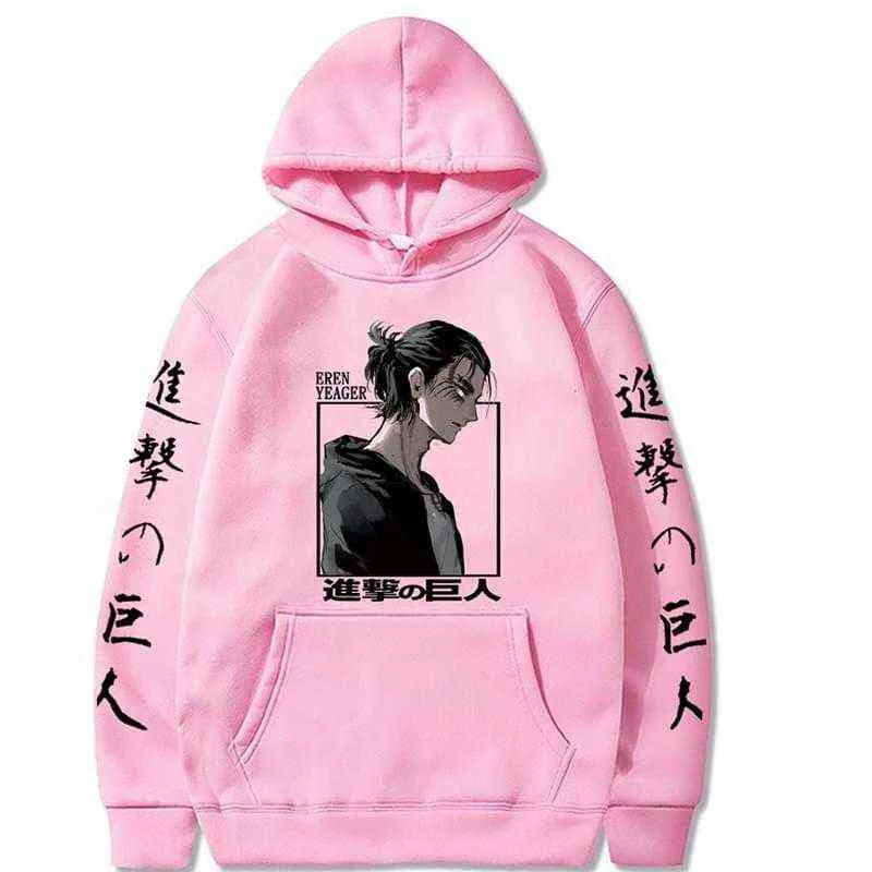 Attack On Titan Eren Yeager Anime Printed Hoodie Unisex