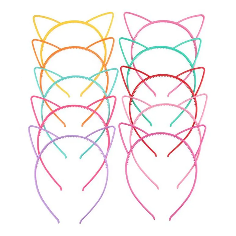 2021 New style kids cat ear hairband baby girl hair band headwear fashion children boutique hair accessories