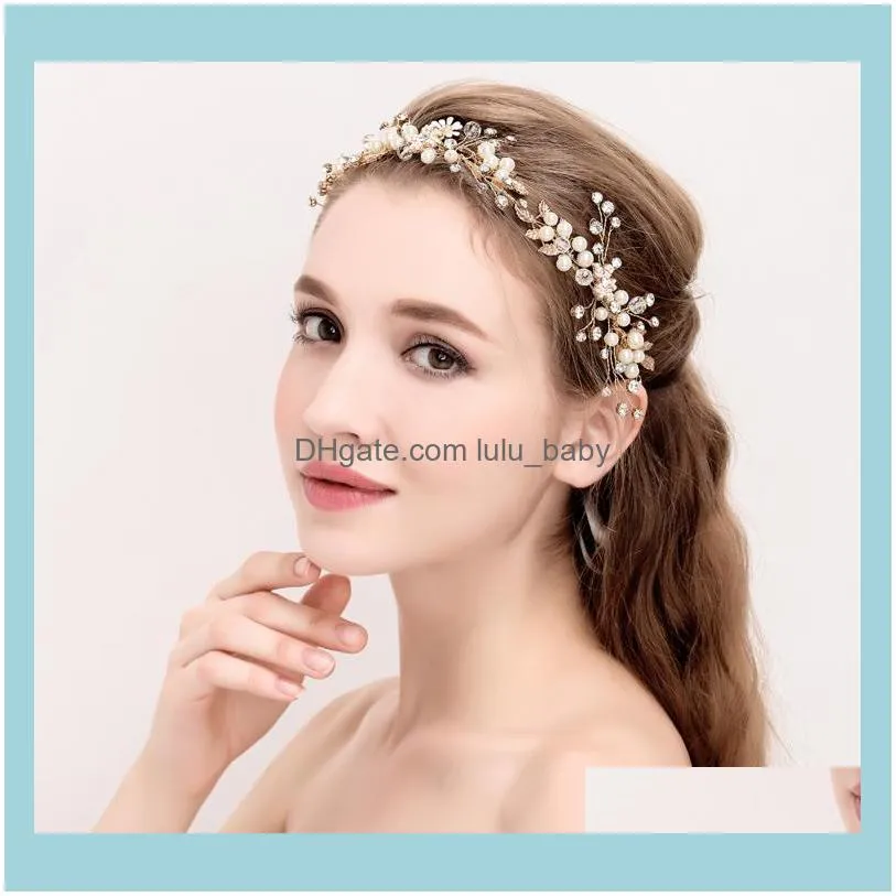 Hair Clips & Barrettes Factory Wholesaler Wedding Dress Prom Accessories Headbands Rhinestone Pearl Bridal Vine Bridesmaid Headpiece