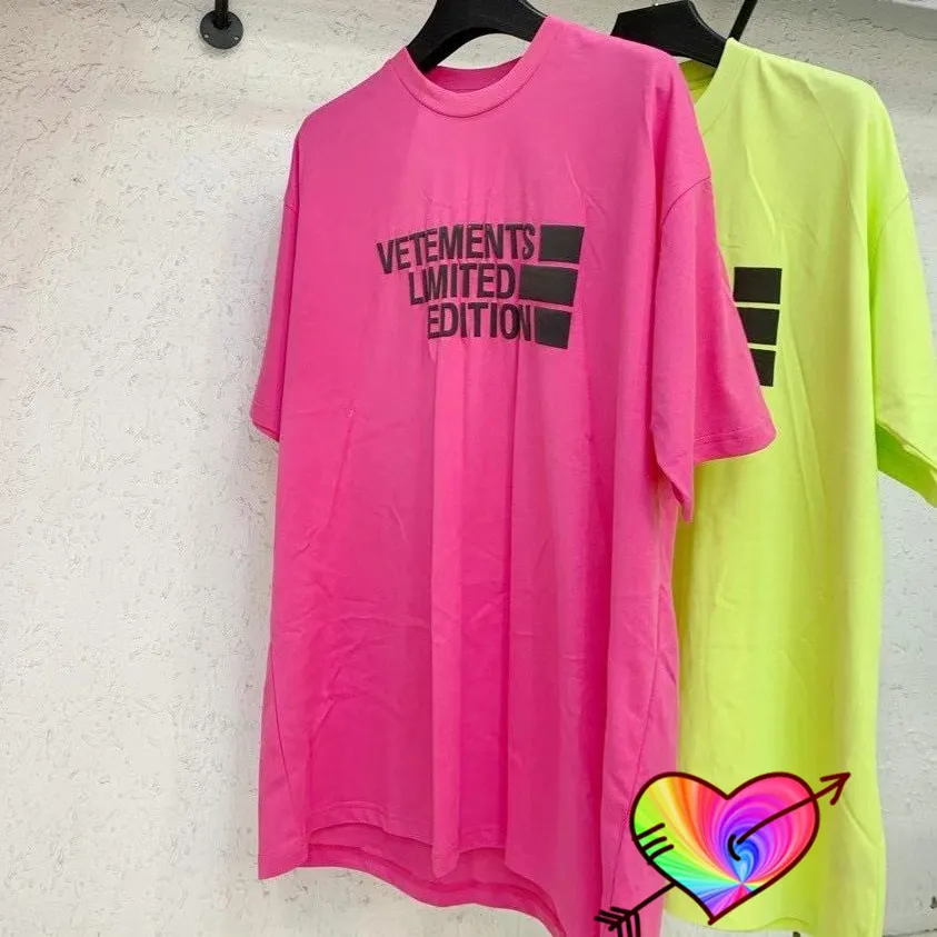 Casual Print Koszulka z krótkim rękawem Pink Limited Edition Big Logo Mężczyźni Kobiety 1: 1 Wysokiej jakości Logo Topy