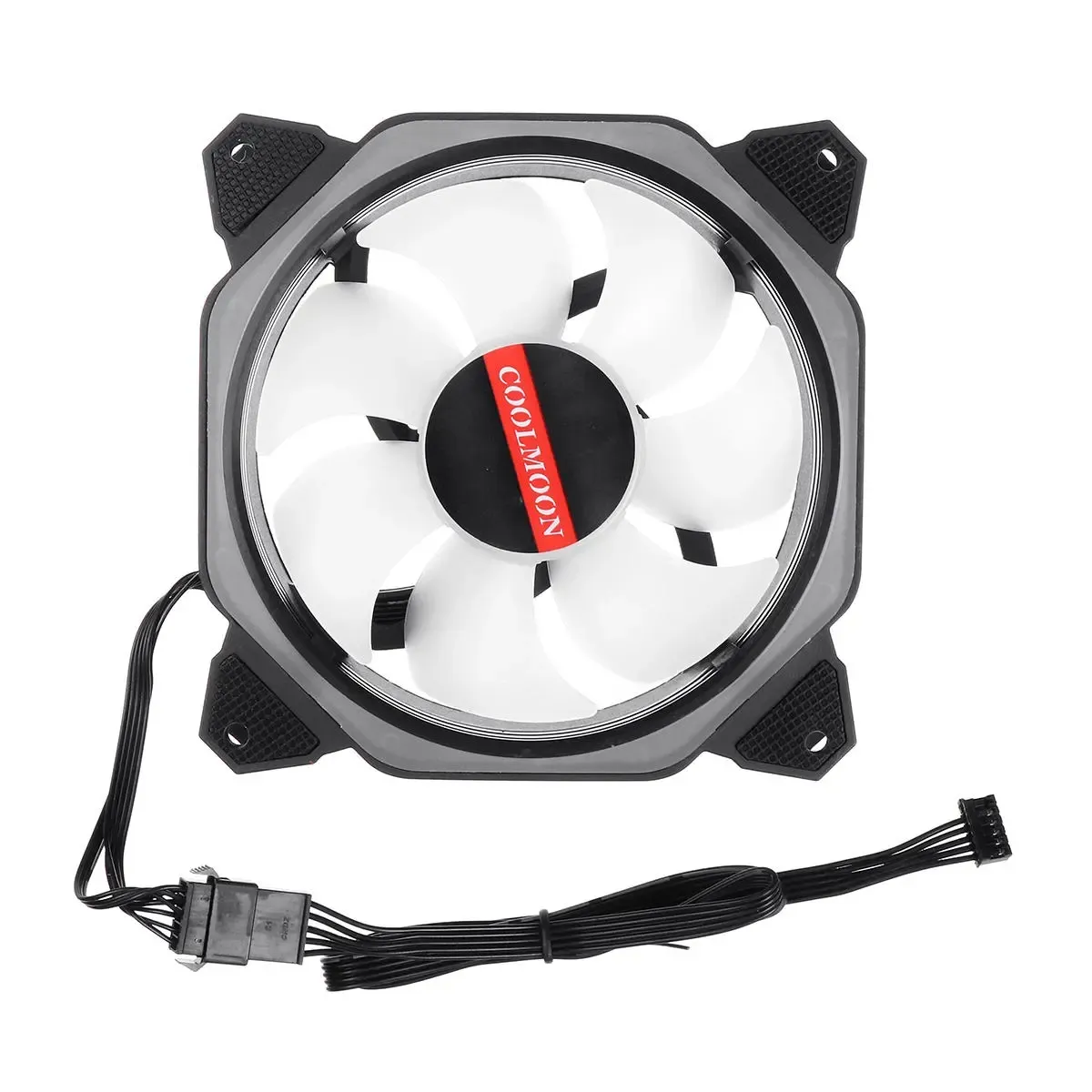 6 Pin 12*12*2.5cm RGB Colorful LED Cooling Fan for Computer Case