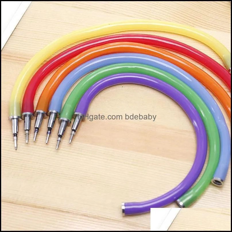 Creative Flexible Ball Pen Cute Soft Plastic Bangle Bracelet Ballpoint Pens School Office Gifts Supplies Promotional