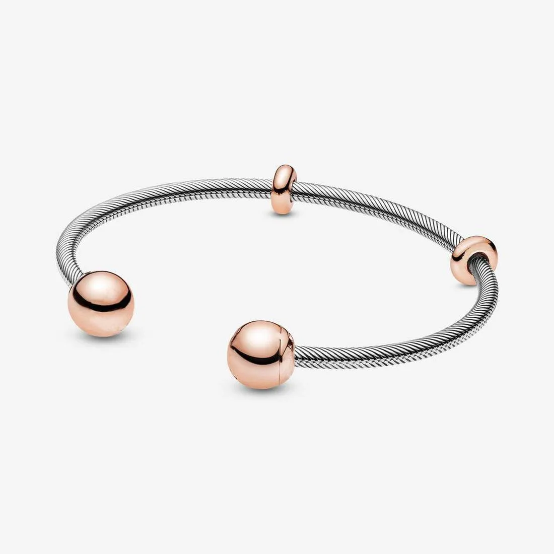 Desenhador jóias 925 pulseira de prata encanto bead encaixe pandora rosa ouro cadeada de cobra estilagem de corrediça braceletes de corrediça braceletes pérolas estilo europeu encantos frisado Murano