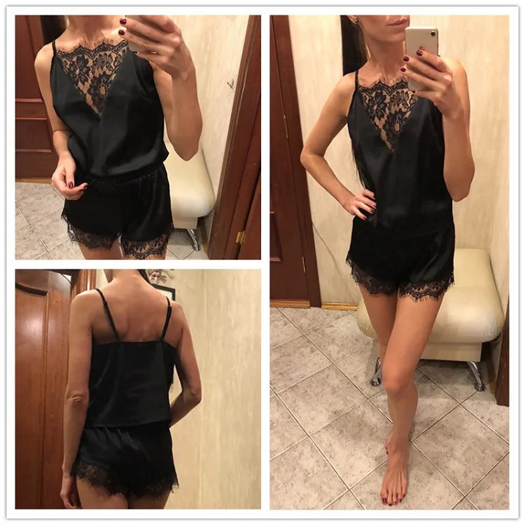 Sexy Lace Nightdress Set Back For Women Lounge Clothes, Sleepwear, Sling  Pajamas M3492 From Hltrading, $2.37