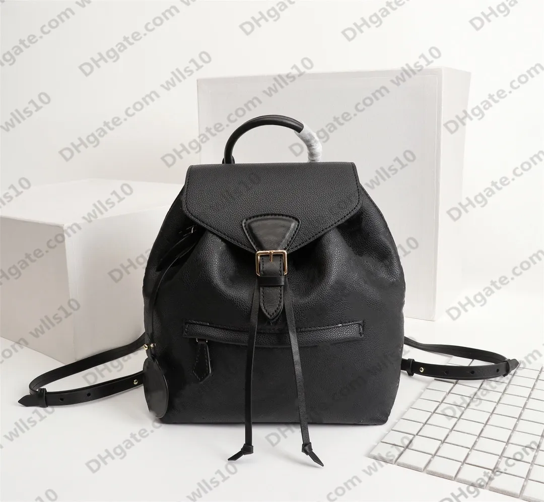 Fashion Women Designer Backpacks Cowhide Leather Letter Empreinte Flower Backpack Embossed Mens Purses Pattern bag MONTSOURIS M45410 M45205 M45397 Handbag LB179