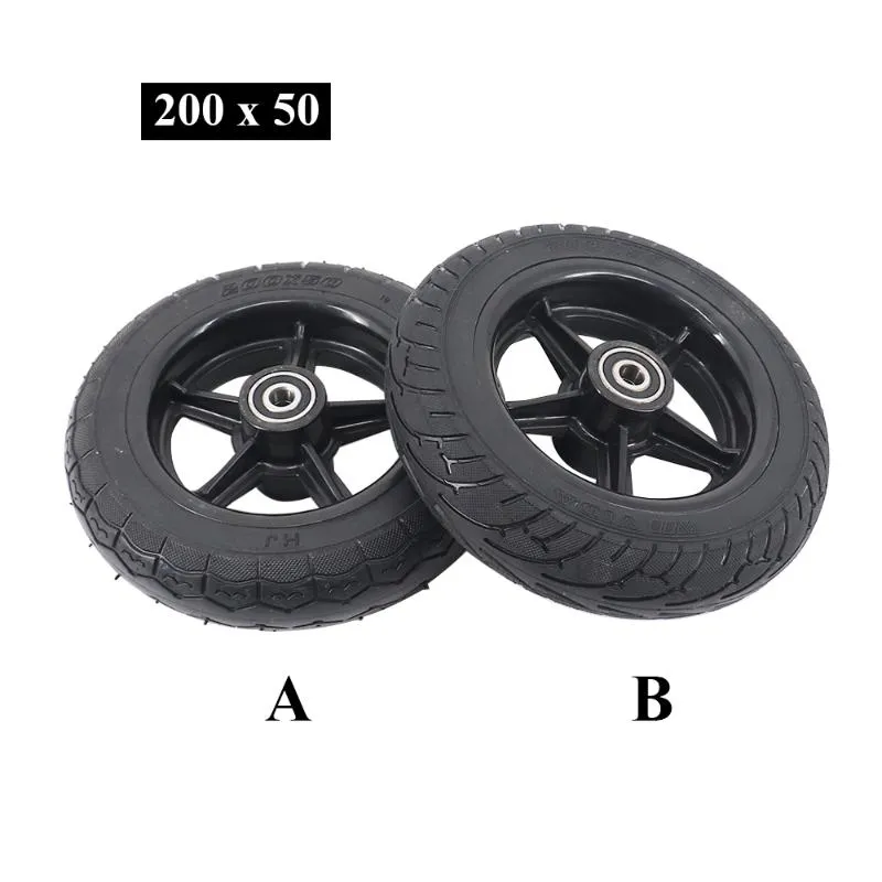 Motorcycle Wheels & Tires 200x50 Solid Tire Wheel For Electric Scooter Balance Car 8x2 Explosion-proof Puncture Proof Tubeless Tyre Parts