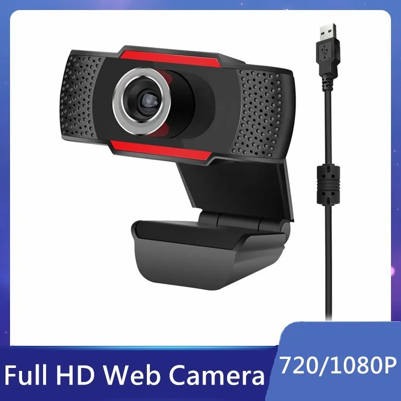 Cam 1080p 720p Full HD Aparat Wbudowany Mikrofon Rotatable USB White Web Cam PC Komputer Mac Laptop Desktop