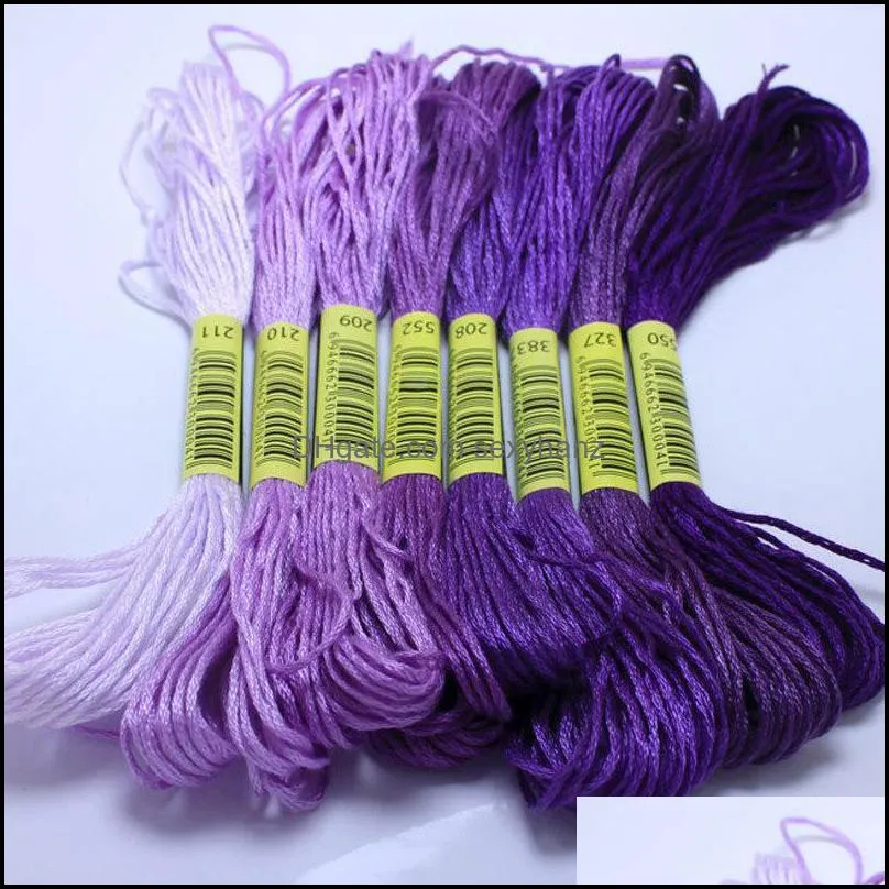 Yarn 200/100/50 Similar DMC Cross Stitch Cotton Embroidery Thread Floss Sewing Skeins Craft 447 Colors Available