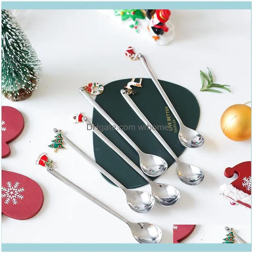 Christmas Decorations Year Decor 2021 Gold Silver Spoon For Home Deco Decoration Xmas Gifts Natal