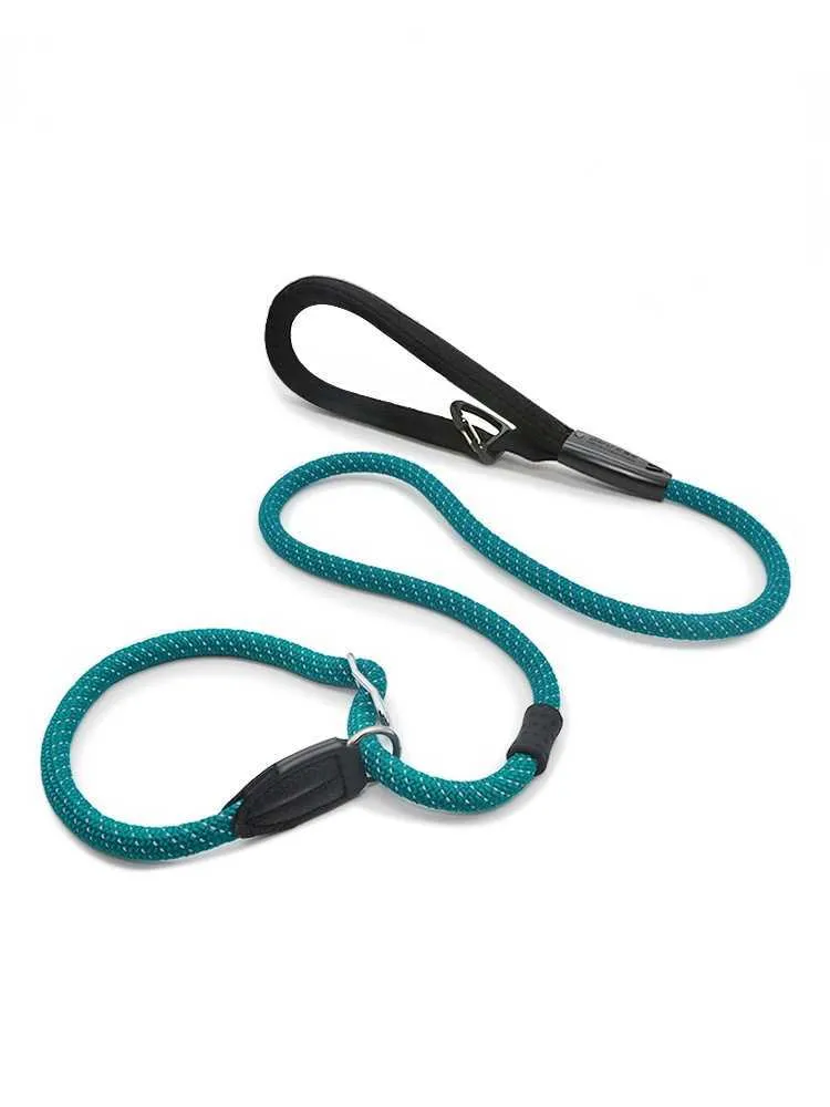 Training Dog Leash Rope Long P Type Dog Seat Belt Pet Supplies Dog Chain Collar Pets Poodle Schnauzer Perros Pets Acessorios 211006