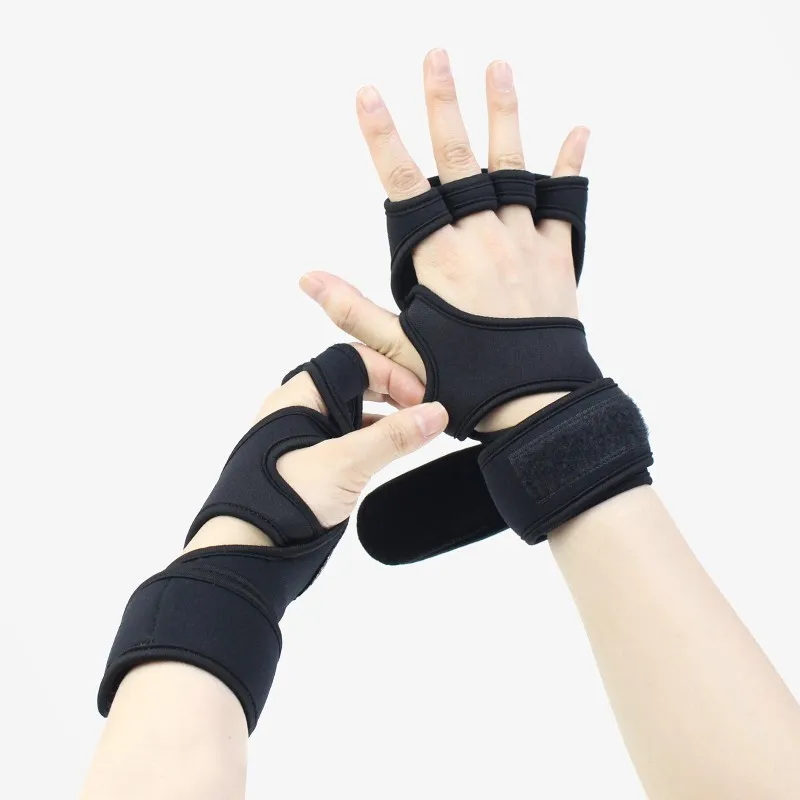 Men Women Physical Exercise Bodybuilding Apparatus Glove Wrist Support Half Finger Training Room Motion Gloves Ventilation Thin Protection Palm