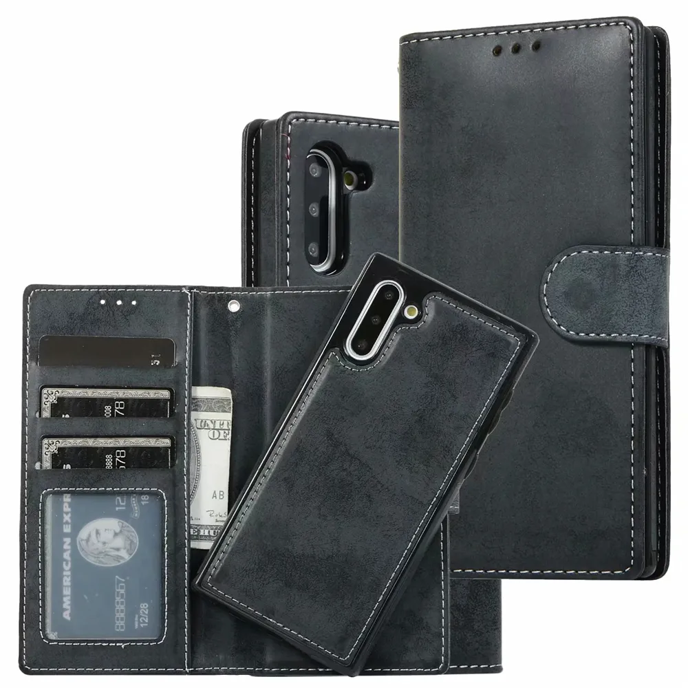 복고풍 가죽 플립 커버 전화 케이스 삼성 갤럭시 S21 S20 FE S9 S10 Plus Note 20 울트라 Note9 Note10 Pro Wallet Case