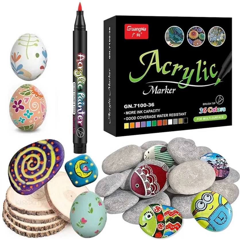 Wholesale Acrylic Marker Pens For Christmas, Rock Painting, Card Making,  Tin Metal Ceramics Paint Brush Tips Included 220209 From Hui10, $11.4