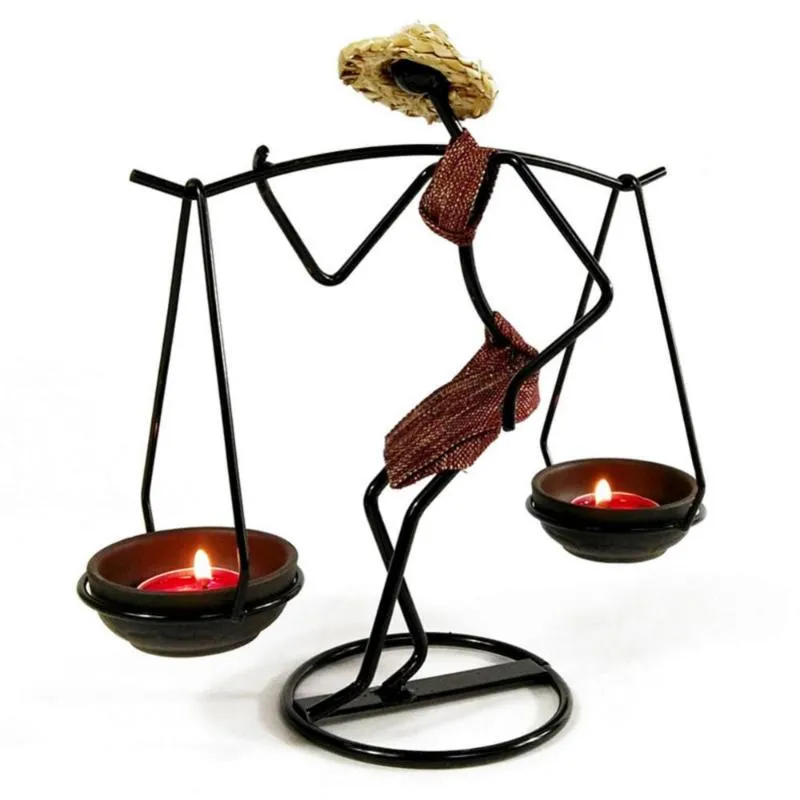 Titulares de vela 2022 elegante mulher africana titular rack Candlestick mesa de jantar decoração figurinhas artesanais decoração de casa presente