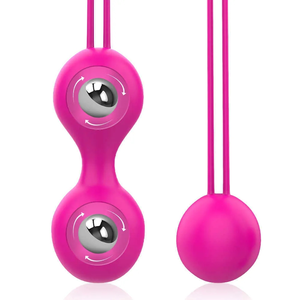 Massage PUNKTER 2PC / SET VAGINA ÅTGÄRD ÖVNING L Geisha Ball Massage Vibrator Silicone Kegel Ben Wa