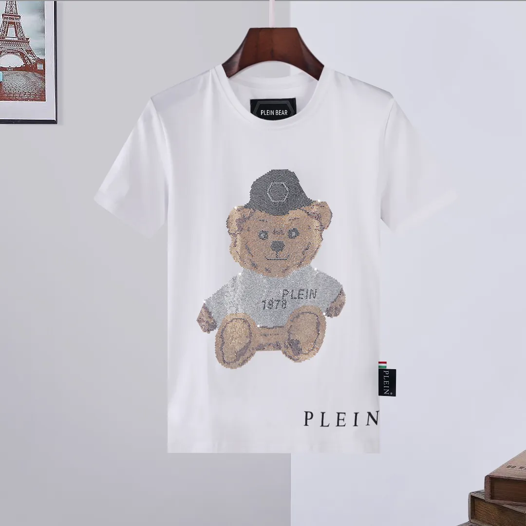 PLEIN BEAR T SHIRT Mens Designer Tshirts Rhinestone Skull Men T-shirts Classical High Quality Hip Hop Streetwear Tshirt Casual Top Tees PB 16312