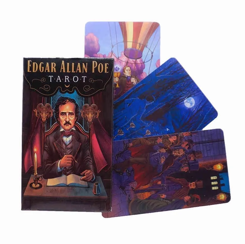 Edgar Allan Poe Tarot Deck Board Card Cards Cards Party Game لعبة عالية الجودة