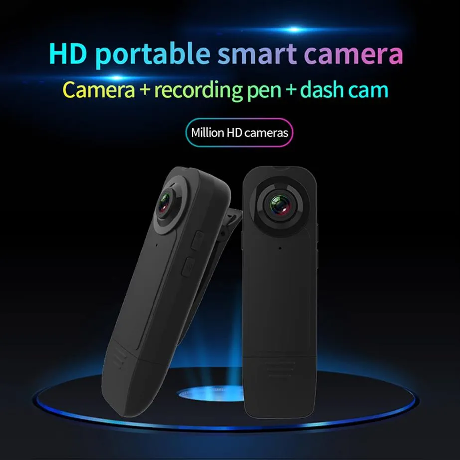 A18 Mini Camcorders Full HD 1080P DV avec clip de poche Portable Security Smart Camera Support TF Carte Enregistrement vidéo Snapshot Cama33