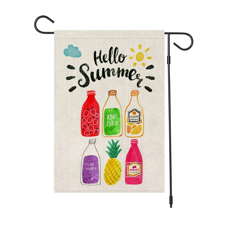 Zomer Outdoor Welcome Vlag Watermeloen Ananas Tuin Vlag Decoratie Vlaggen Festival Party Decoratie 9 Stijl 45 * 30cm T500677