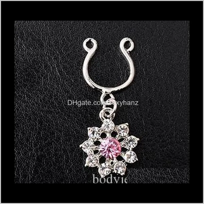 d0589 ( 1 color ) pink colors styl nipple ring style hand style nipple rings body piercing jewelry dangle accessories fashion charm