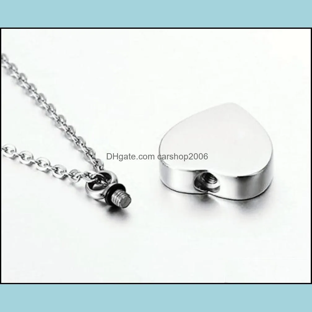 Factory Dog Tag ID Card Heart Urn Pendant Necklace For Ashes heaven Memorial Keepsake Cremation Jewelry