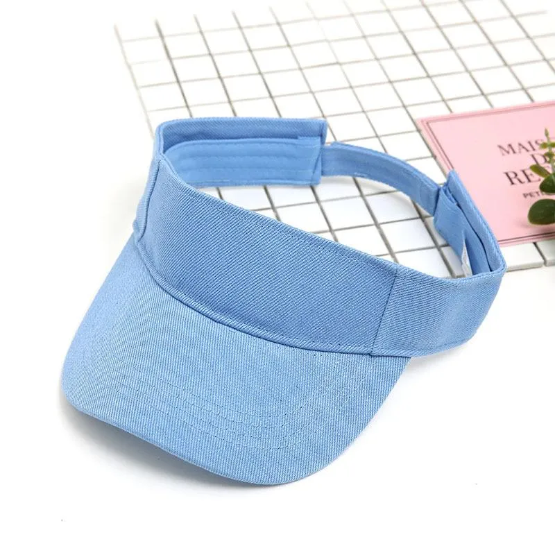 Spring Summer Sports Sun Cap Adjustable Cotton Visors UV Protection Top Empty Sunscreen Hat JW140